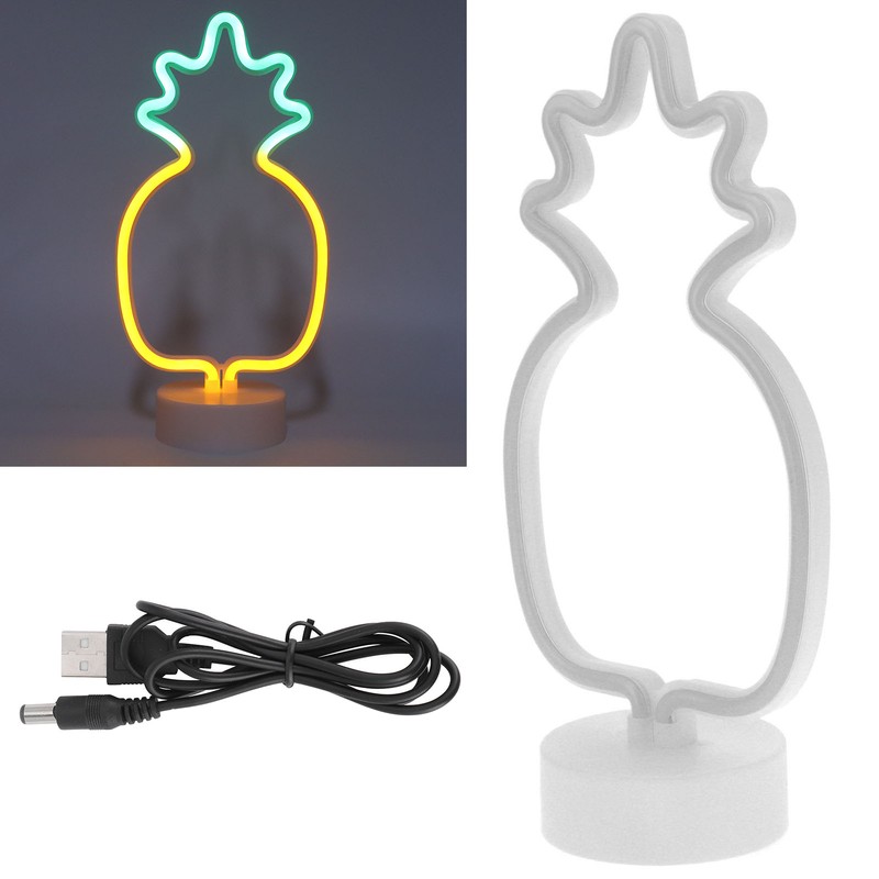 Tabletop Neon Sign Light Unique Shaped Night Lamp with Holder