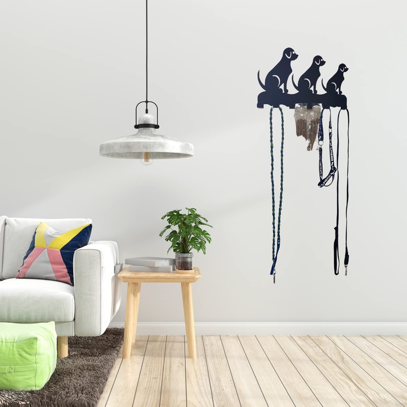 Dycmetal - Perchero para pared perros, colgador para correa de