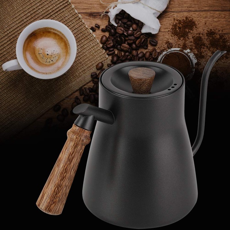 Fdit 850ml Stainless Steel Tea Kettle Drip Over Coffee Kettle