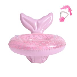 Baby Float Ring, Mermaid Princess, Cute, For Children, Toddler, Boys, Girls, Pool, Strong Buoyancy, Lightweight, Water Play, For Beaches, Swimming, Summer Vacations, Pool, Outdoor, Leisure Goods, O-Shaped (Random Color Earplugs Nose Clip)