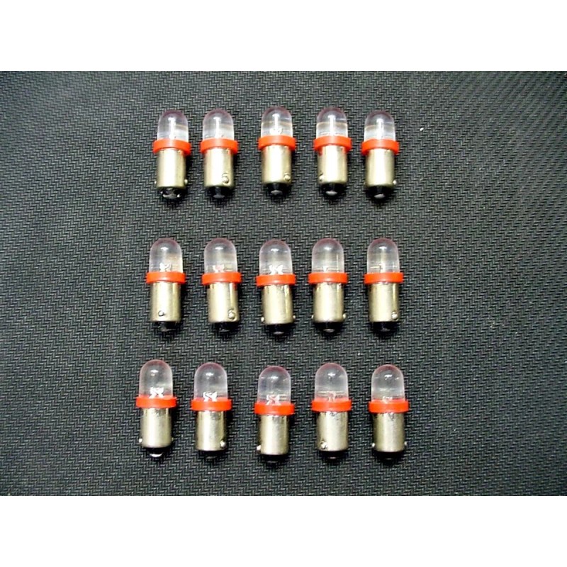 Lumiglow 15 BRIGHT Red LED Domes Instrument Panel Dashboard Lights