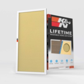 K&N 12x20x1 HVAC Furnace Air Filter, Lasts a Lifetime, Washable, Merv 11, the Last HVAC Filter You Will Ever Buy, Breathe Safely at Home or in the Office , HVC-11220