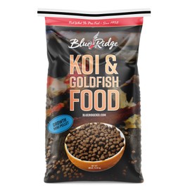 Blue Ridge Koi Fish Food 25lb - Koi Food Mini Growth Formula, Goldfish Food, Premium Fish Food for Ponds, Ponds Fish Food, Floating Pond Pellets