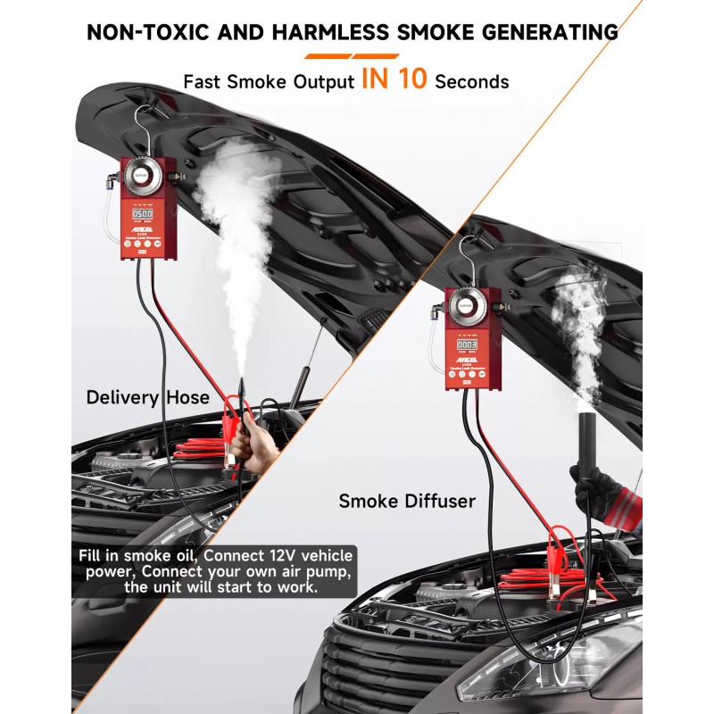 ANCEL L100 Pro Car Smoke Machine EVAP Leak Detector Test
