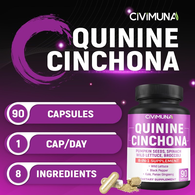 CIVIMUNA Quinine Cinchona Bark Capsules with Quinine Cinchona Bark, Pumpkin