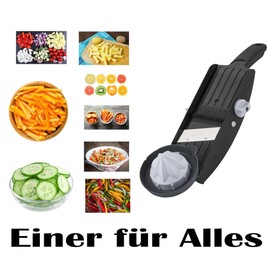 TNS 3000 Vegetable Slicer Multi Grater, Cucumber Slicer, Julienne Cutter "All In One" The Original (Black/Grey)