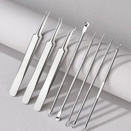[SS_62] Needle Remover Facial Sebum Extractor 8-Piece Beauty Set / [에스에스_62]바늘 제거기 얼굴피지 압출기 미용 8종