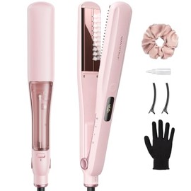 Wavytalk Steam Sesh Alisadora vapor con placas nano 1.38" y peine