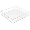 Tasybox Acrylic Serving Tray, Clear Decorative Serving Trays with Handles