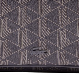 Lacoste Mens The Blend Monogram Backpack, Monogram Brown, One Size