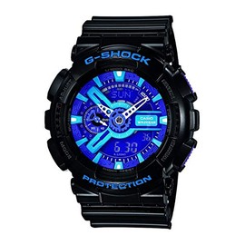 Casio Men's G-Shock Black and Red Multi-Function Digital Watch (Model: GA110HC-1A)