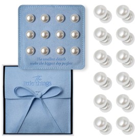 Maplefield The Little Things Double-Sided Pearl Veil Weights – 12 Magnetic Non-Damaging Bridal Accessories and Bride Presents for Securing Long Wedding Trains at Outdoor Ceremonies