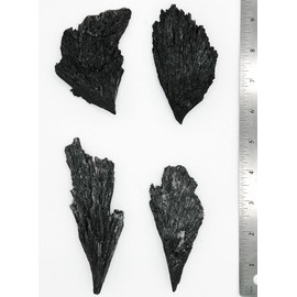 Pachamama Essentials Black Kyanite Crystal Large Healing Crystal - 3-4" Long by 1-2" Wide