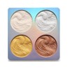 Mysense 4 Colors Shimmer Highlight Makeup Contour Palette,Shimmer Blush &