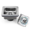 QruiLanTu 3-1/2 ‘’ Square Kitchen Sink Drain Assembly Kit 304