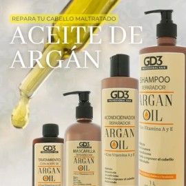 Aceite De Argan Tratamiento Para el Cabello Gd3 Antifrizz 240 ml