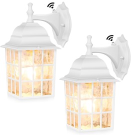 2-Pack Dusk to Dawn Outdoor Wall Light, Waterproof Exterior Wall Lantern Lighting Fixtures with Photocell Sensor, White Outside Wall Sconce with E26 Socket, Anti-Rust Wall Mount for Porch House Garage