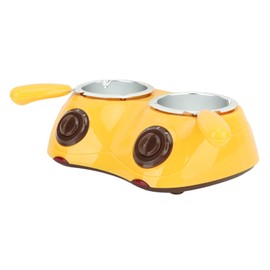 Electric Chocolate Melting Pot Double Pot Kitchen Tool for Home Use (Yellow)