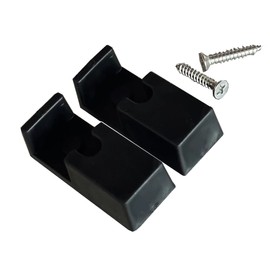 DDV for Shower Door Wall Jamb Bumper Guide Black Equipped with 2 Screws Pack of 2