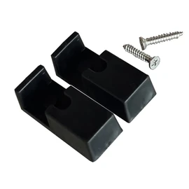 DDV for Shower Door Wall Jamb Bumper Guide Black Equipped with 2 Screws Pack of 2