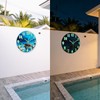 jomparis Outdoor Clocks Waterproof 12 Inch Coastal Sea Turtle Luminous