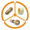 Fai Top Pressure Washer Male Thread Adapter and 1/4" Foam