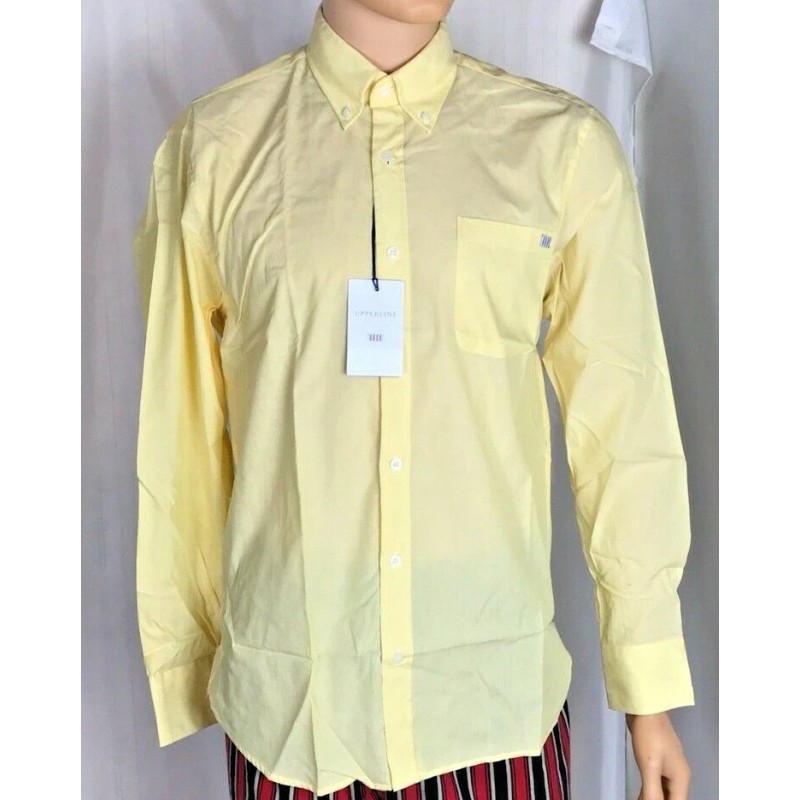 Upperline Clothiers Men's Classic Cotton Dress Shirt Size M Red