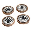 Godinger Coasters Ceramic/Wood, for Barware a Stylish Blend of Elegance