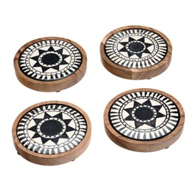 Godinger Coasters Ceramic/Wood, for Barware a Stylish Blend of Elegance and Functionality