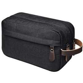 Ogetok Travel Toiletry Bag for Men, Water Resistant Shaving Bag, Portable Lightweight Toiletry Organizer Bag,Large Capacity Toiletry Storage Bags with Handle for Toiletries Cosmetics Accessories,Black