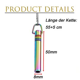 TJUSPIRIT Stainless Steel Breathing Necklace, Hoki Necklace, Stress Relief Chain, Unisex for Pressure Relief, Reduces Anxiety for Women and Men, Smokeless Meditation Spiritual Gift, Stainless Steel