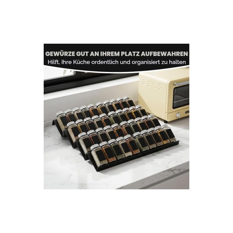 Pack of 8 Spice Rack, Drawer Spice Drawer Insert, Spice