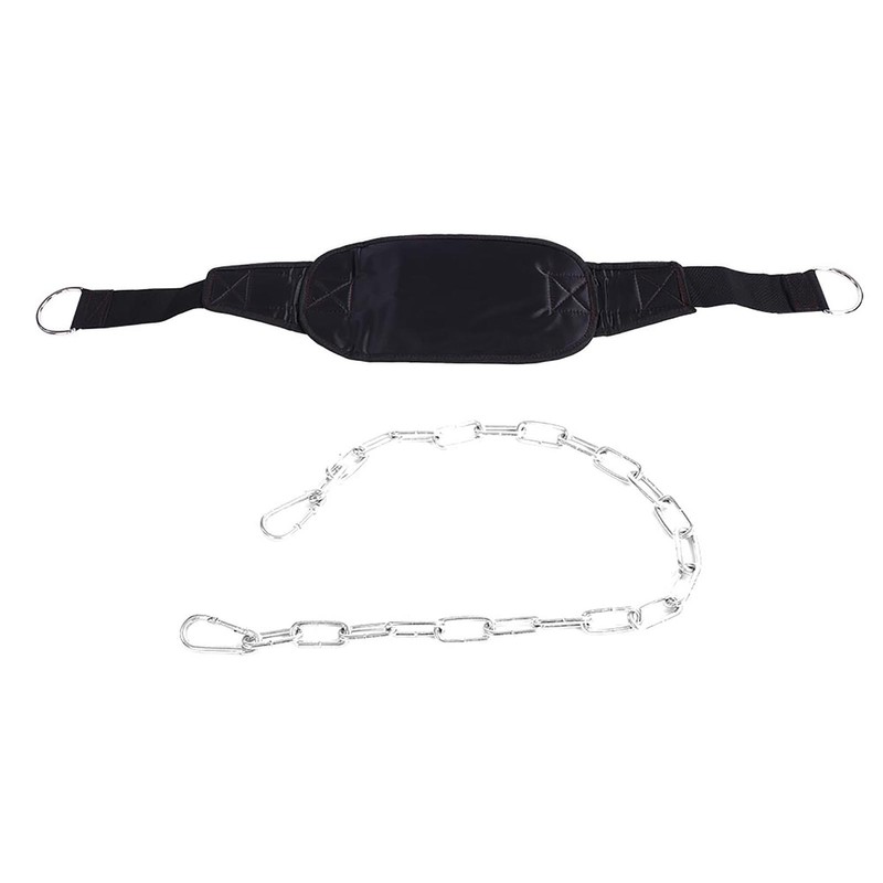 Fitness Drop Weight Equipment Gym Dip Belt Waist Chain Strength