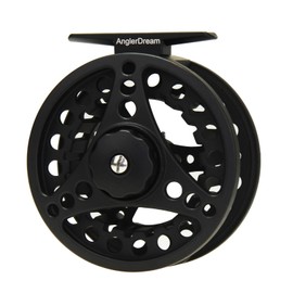 AnglerDream Die Casting Fly Fishing Reel ALC Reel Large Arbor Smooth Spare Spool 1/2 3/4 5/6 7/8 WT Silver Black Hand Changeable Fly Reel