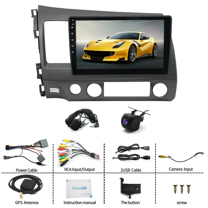 10 Inch 4G+64G Android 13 Car Stereo for Honda Civic