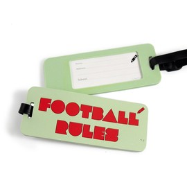 Heartwarmers Fun School Sports Back Pack Luggage Tags, Football Rules
