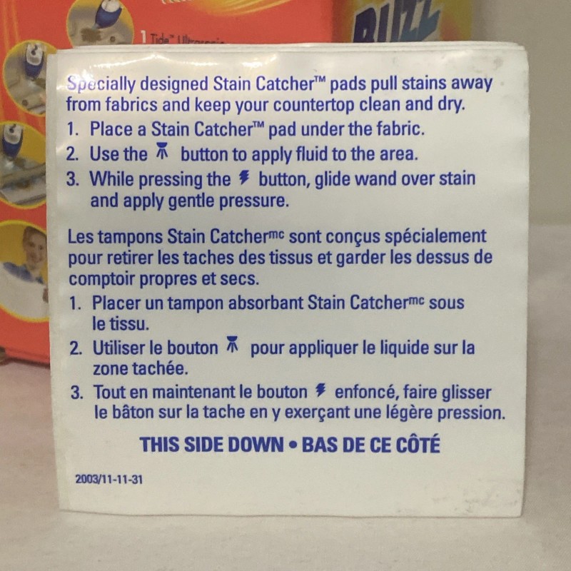 Tide Buzz Refill Pack For Ultrasonic Stain Remover 10 oz