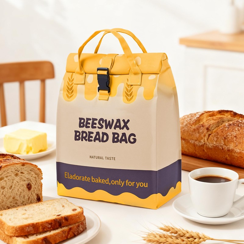 UWILLION Beeswax Bread Bags 2 Pack for Sourdough Loaves, Extra