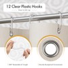 AmazerBath Boho Shower Curtain Set, Grey Shower Curtain with Tassels,