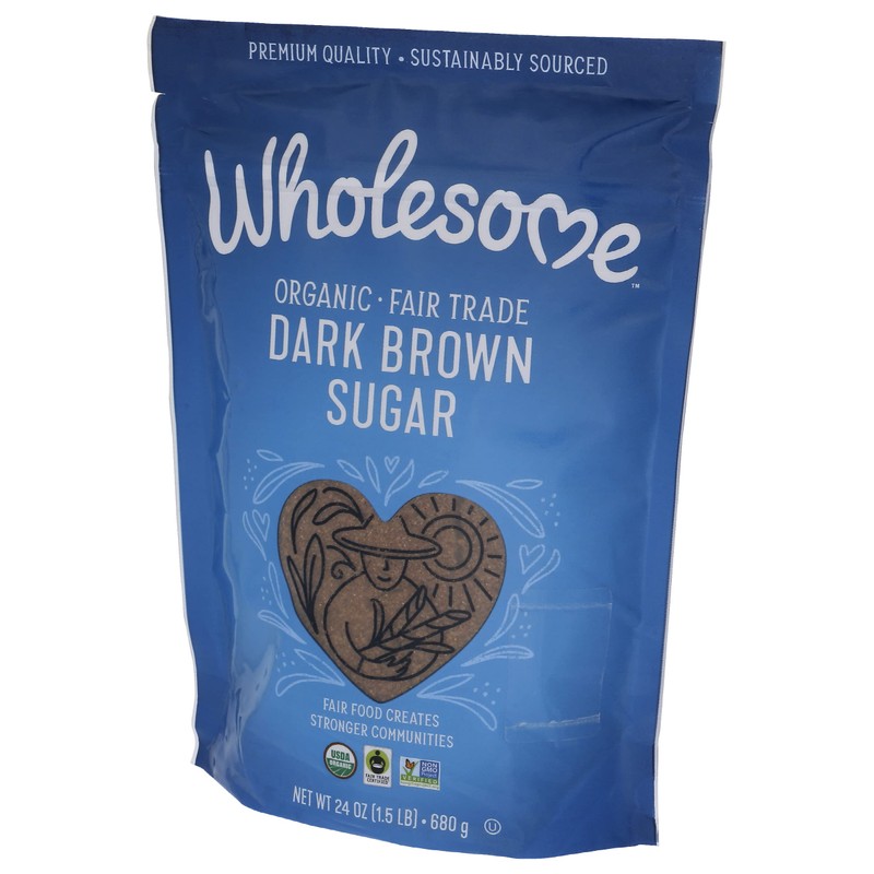 Wholesome Sweeteners 24-Ounce Organic Dark Brown Sugar, Fair Trade, Non