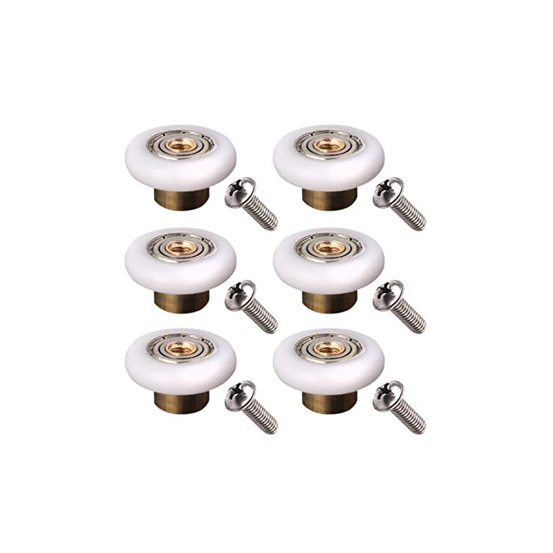 6 pcs Shower Door Rollers Wheels, Bathroom Glass Door Replacement