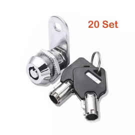 Wahlinparts 20 Set Keyed Alike Tubular Cam Lock 5/8" Camper Drawer Cabinet Toolbox Keys