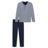 Schiesser Men's Long Pyjamas with Button Placket, Nightwear Set