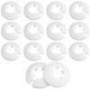 12-Pack White Plastic Radiator Pipe Covers, Durable PVC Pipe Collars,