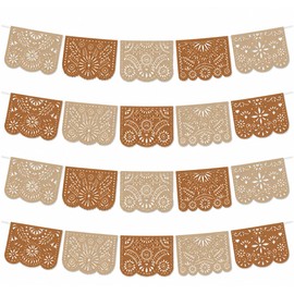 Mexican Cielito Lindo Party Decorations - 4 Packs Felt Papel Picado Banners 65.62ft Dia de Los Muertos Fiesta Garland for Birthday, Baby Shower, Bautizo, Bridal Shower, Wedding Decor