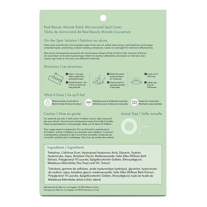 Rael Miracle Microcrystal Spot Cover - Parches Hidrocoloide,
