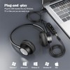MKJ USB Headset with Microphone Noise Cancelling for PC, Dual