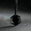 Black Obsidian Hexagram Pendant Necklace Healing Protection Crystal Jewelry