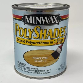 Minwax 41410 Honey Pine PolyShades Wood Stain And Polyurethane, Gloss 1 Pint