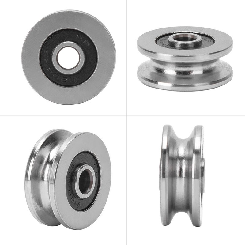 10pcs TV0418 4*18*8mm V Groove Track Roller Bearing Guide Rail
